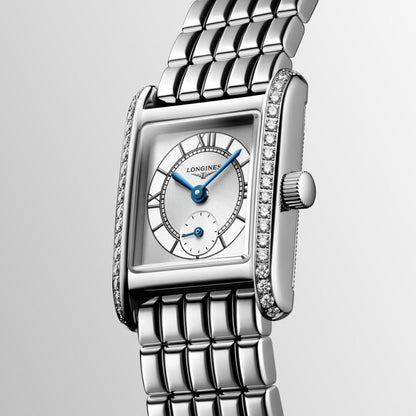 Longines Mini Dolcevita klocka 21.5x29mm silver diamanter kvarts stål L5.200.0.75.6
