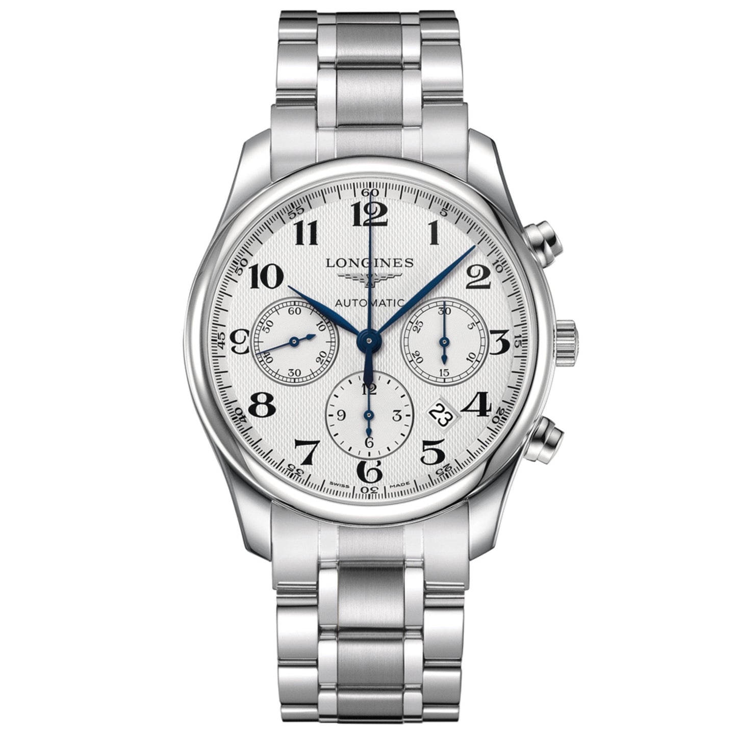 Longines klocka The Longines Master Collection Chronograph 42mm silver automatisk stål L2.759.4.78.6