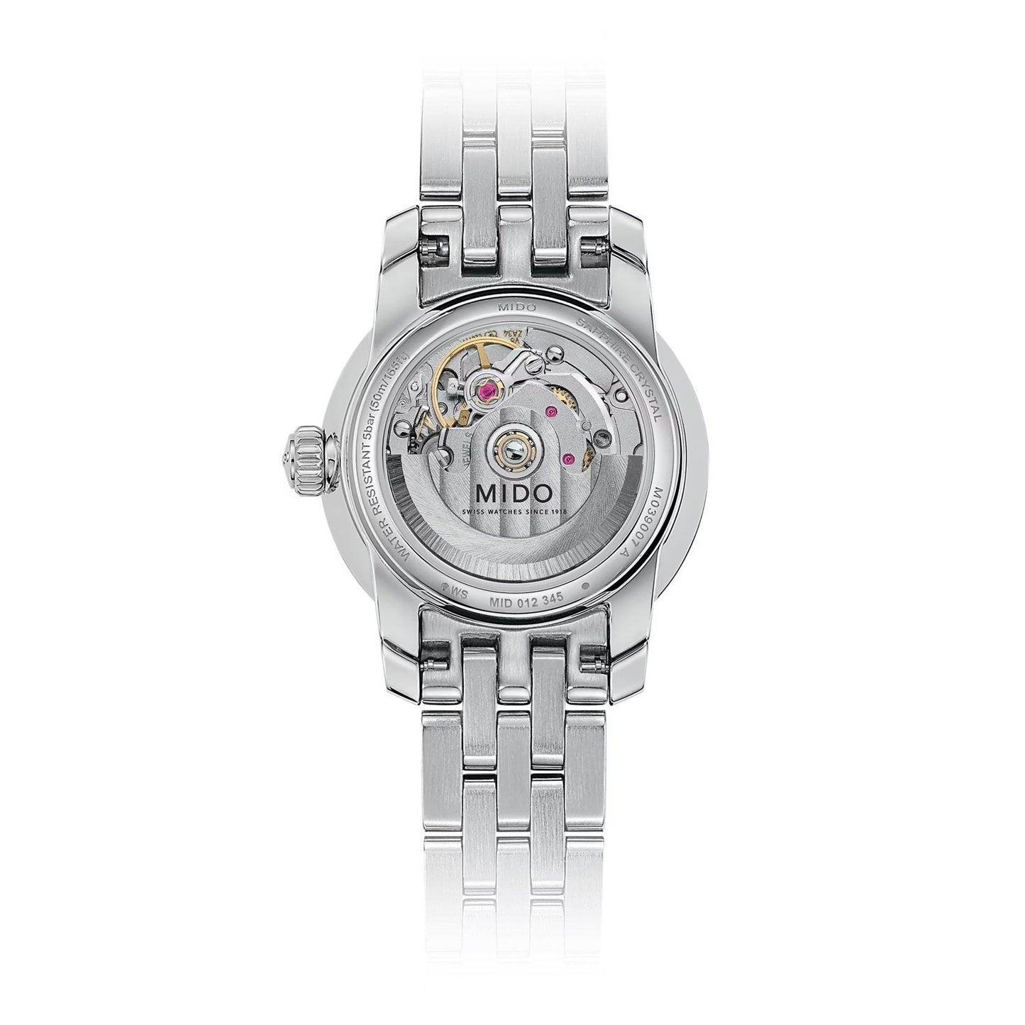 Mido orologio Baroncelli Lady Twenty Five 25mm rosa automatico acciaio M039.007.11.336.00