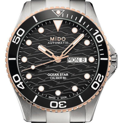 Mido Ocean Star Caliber 80 42mm svart automatisk stålklocka M042.430.21.051.00