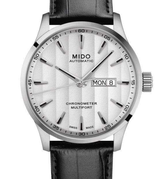 Mido Multifort Chronometer 1 COSC 42mm Vit automatisk stålklocka M038.431.16.031.00