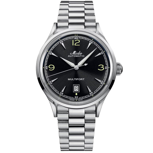 Mido Multifort Powerwind 40mm svart automatisk stålklocka M040.407.11.057.00