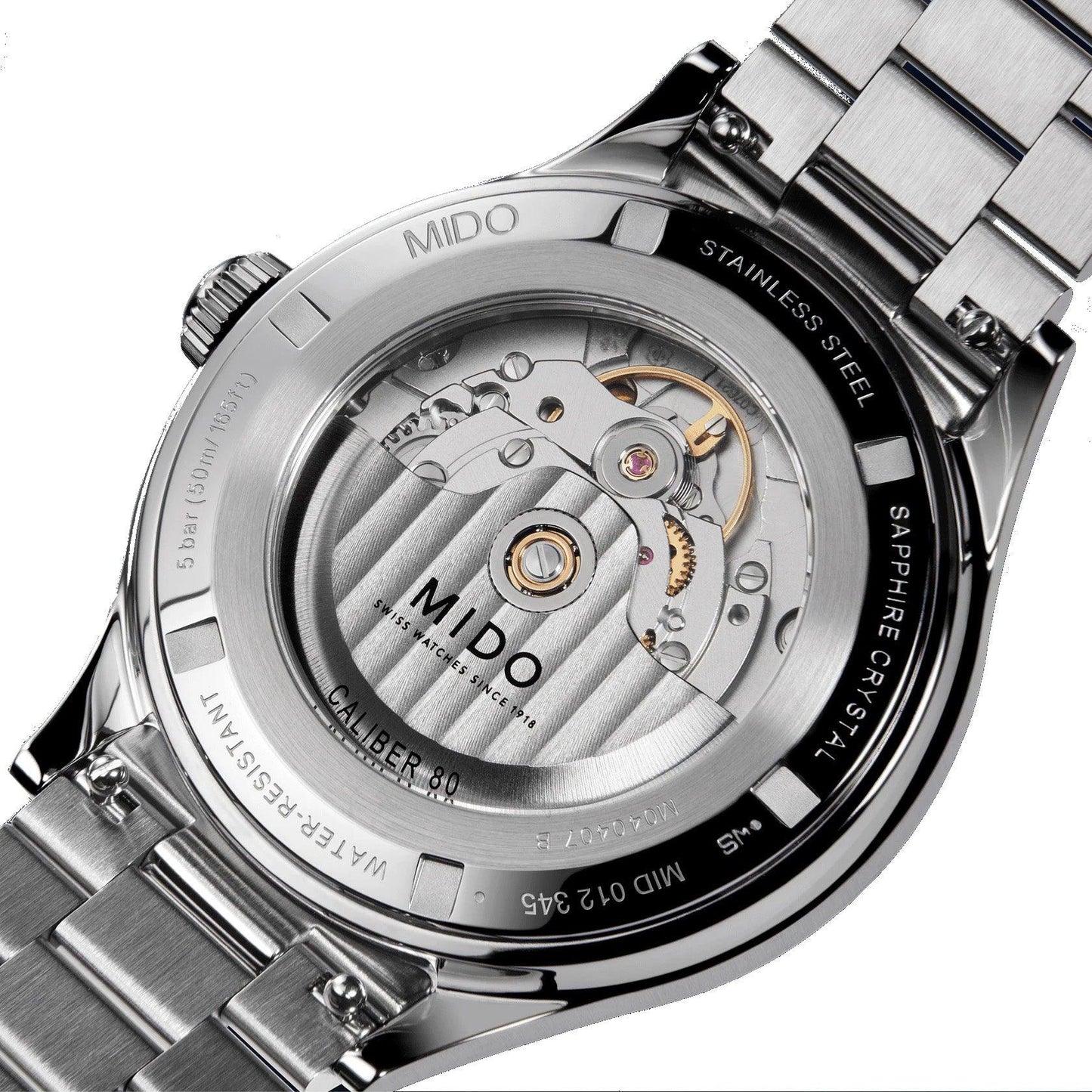 Mido Multifort Powerwind 40mm svart automatisk stålklocka M040.407.11.057.00