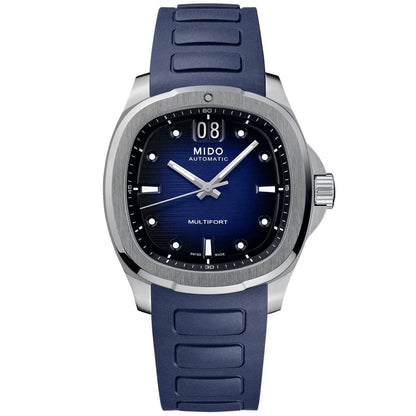 Mido Multifort TV Big Date 40x39.2mm blå automatisk stålklocka M049.526.17.041.00