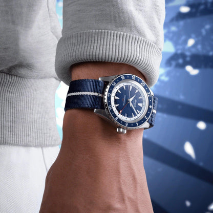 Mido Ocean Star GMT Special Edition 40 mm blå automatisk stålklocka M026.829.18.041.00