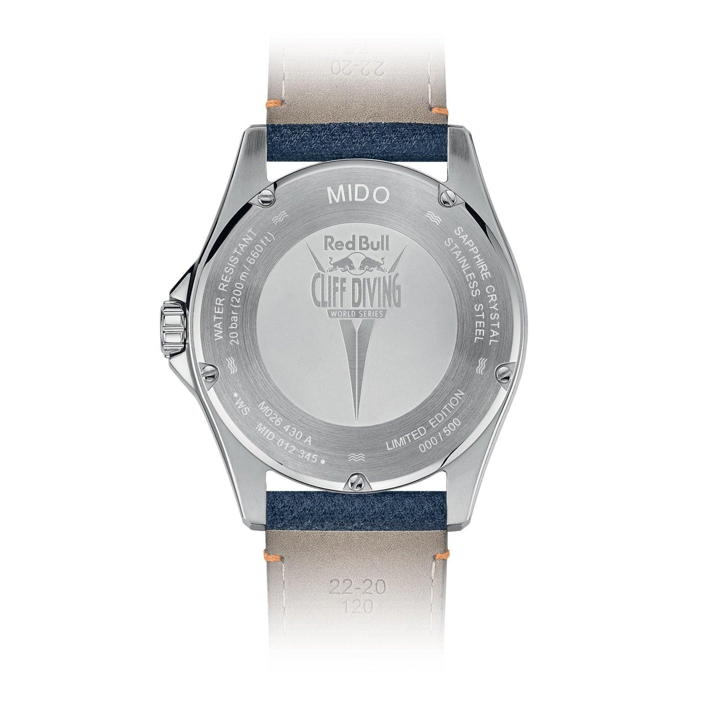 Mido Ocean Star Red Bull Cliff Diving Limited Edition 500 st 42 mm Blå Automatisk Stål M026.430.17.041.00