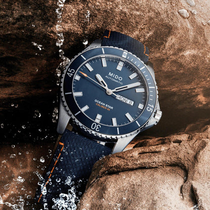 Mido Ocean Star Red Bull Cliff Diving Limited Edition 500 st 42 mm Blå Automatisk Stål M026.430.17.041.00
