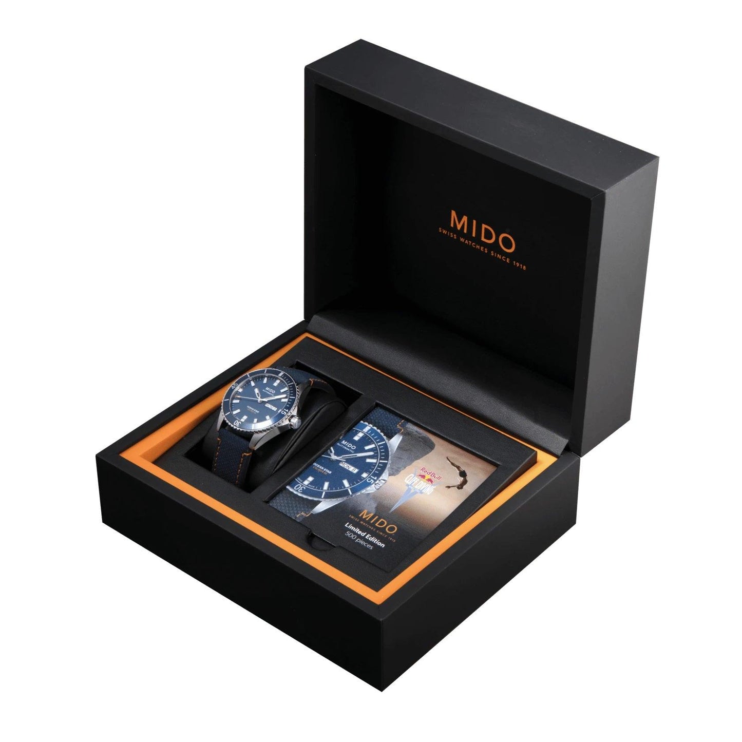 Mido Ocean Star Red Bull Cliff Diving Limited Edition 500 st 42 mm Blå Automatisk Stål M026.430.17.041.00
