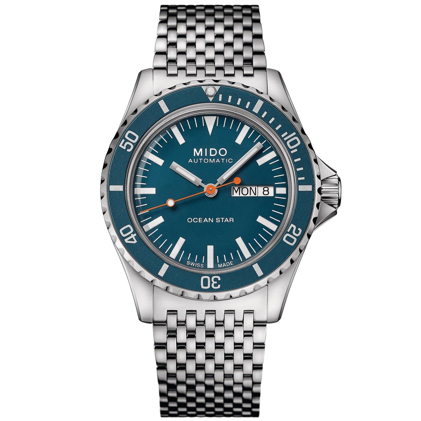 Mido Ocean Star Tribute Blå 41mm Automatisk Specialutgåva 75-årsjubileumsklocka med dubbelt armband M026.830.11.041.00