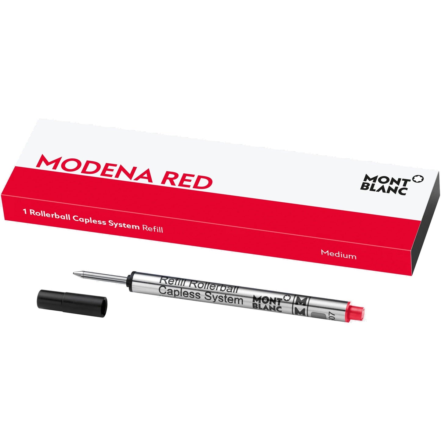 Montblanc 1 refill för rollerball-penna utan lock, mellanröd Modena-spets M 124518