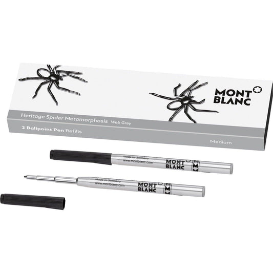 Montblanc 2 kulspetspennor med refill (M) Heritages Spider Grey (grå) 118203