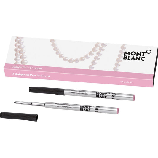 Montblanc 2 kulspetspennor i refill (M) Damutgåva Pearl Pink (rosa) 118886