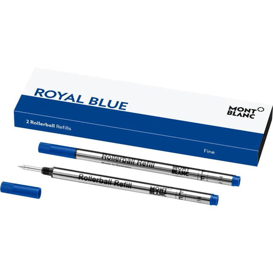 Montblanc 2 rollerball-refiller (F) Royal Blue blå 128232