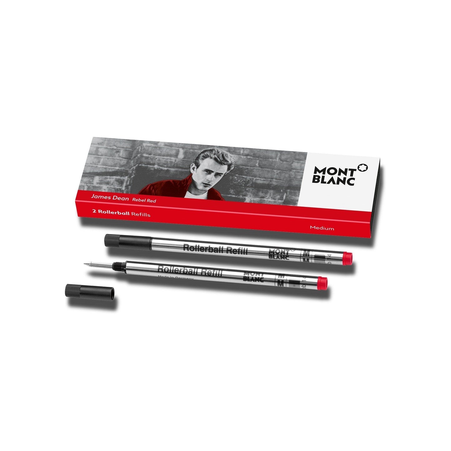 Montblanc 2 rollerball-refiller (M) James Dean Rebel Red (rebel red) 118131