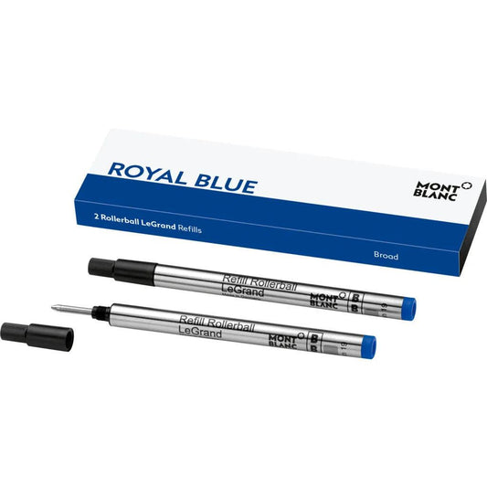 Montblanc 2 refiller till Rollerball LeGrand spets B Royal Blue 128229
