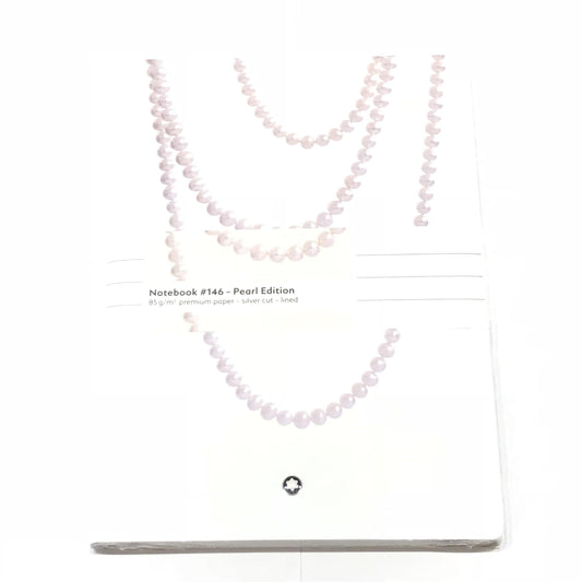 Montblanc 146-linjerad anteckningsbok Damutgåva Pearl lyxbrevpapper 118641