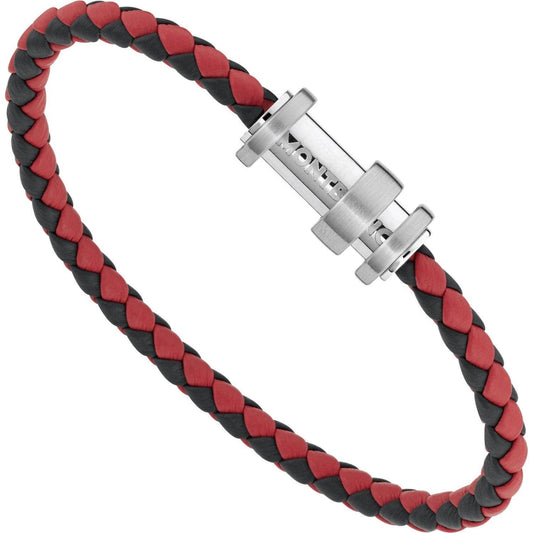 Montblanc bracciale TimeWalker acciaio pelle 11855763