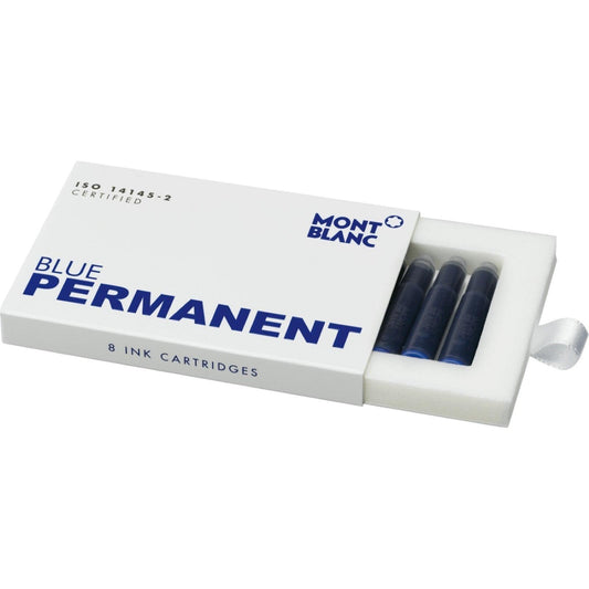 Montblanc permanenta blå bläckpatroner (8 stycken, 107758)
