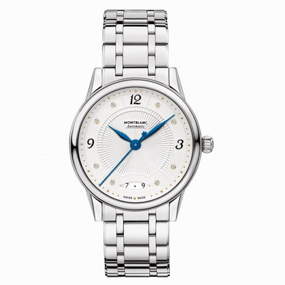 Montblanc Bohème Date 37mm Vit automatisk stålklocka 114733