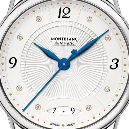 Montblanc Bohème Date 37mm Vit automatisk stålklocka 114733