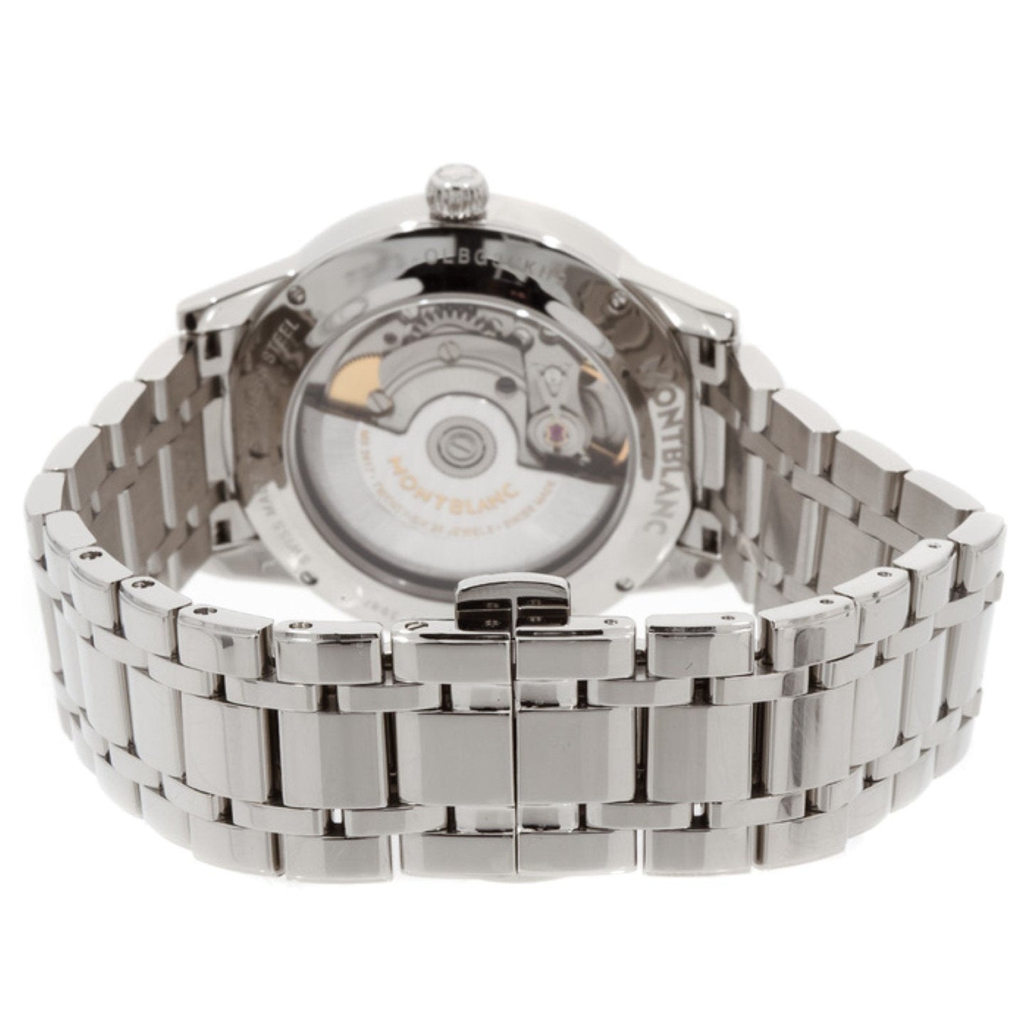 Montblanc Bohème Date 37mm Vit automatisk stålklocka 114733