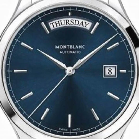 Montblanc orologio Heritage Chronometrie 38mm blu automatico acciaio 118225