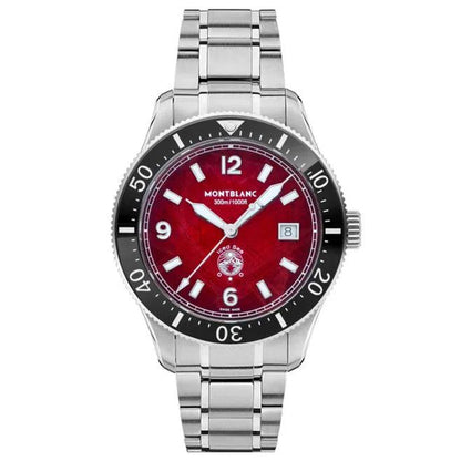 Montblanc Iced Sea Date 41mm Vinröd automatisk stålklocka 132291