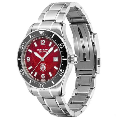 Montblanc Iced Sea Date 41mm Vinröd automatisk stålklocka 132291