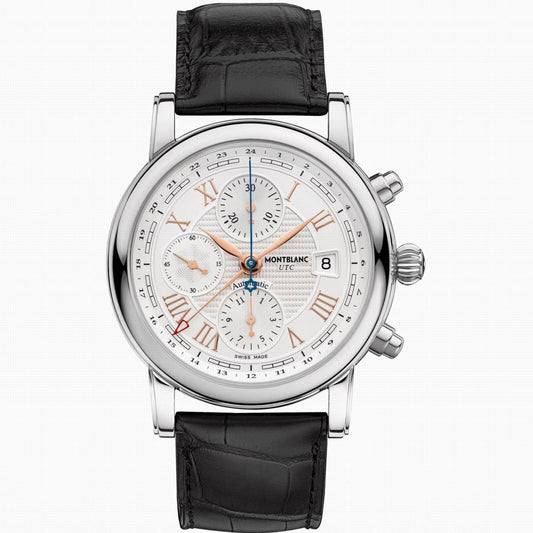 Montblanc Star Roman Chronograph UTC Carpe Diem specialutgåva 42mm silver automatisk stål 113880