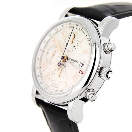 Montblanc Star Roman Chronograph UTC Carpe Diem specialutgåva 42mm silver automatisk stål 113880