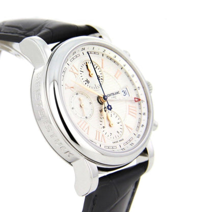 Montblanc Star Roman Chronograph UTC Carpe Diem specialutgåva 42mm silver automatisk stål 113880