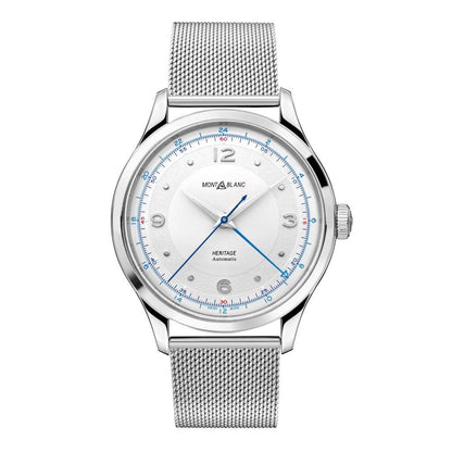 Montblanc Heritage GMT 40mm automatisk stål herrklocka 119949