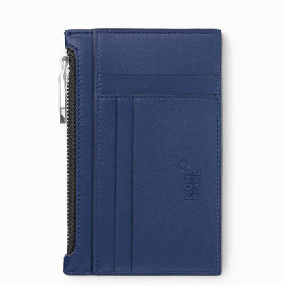 Montblanc porta carte 8 scomparti con cerniera Meisterstück blu 131698