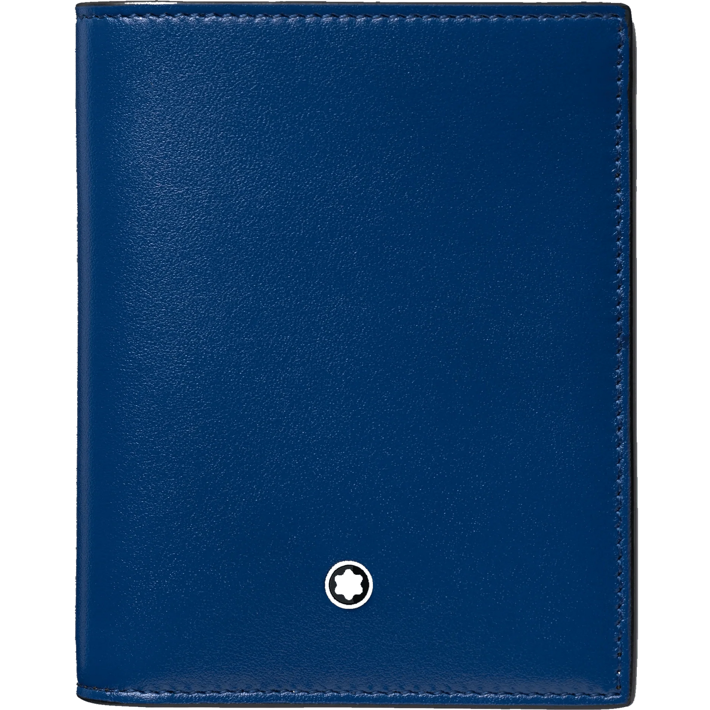 Montblanc portafoglio compatto 6 scomparti Meisterstück nero/blu 129678