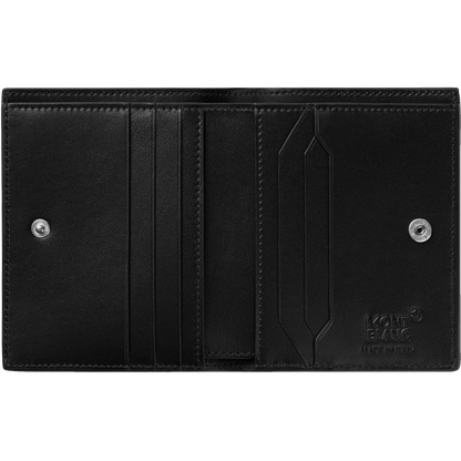 Montblanc portafoglio compatto 6 scomparti Meisterstück nero/blu 129678