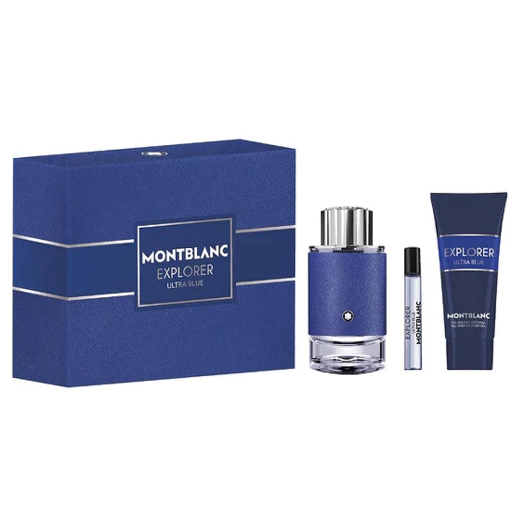 Montblanc presentset Explorer Ultra Blue EDP 100ML + 7,5ML SPRAY + 100ML SG MB020C07S1