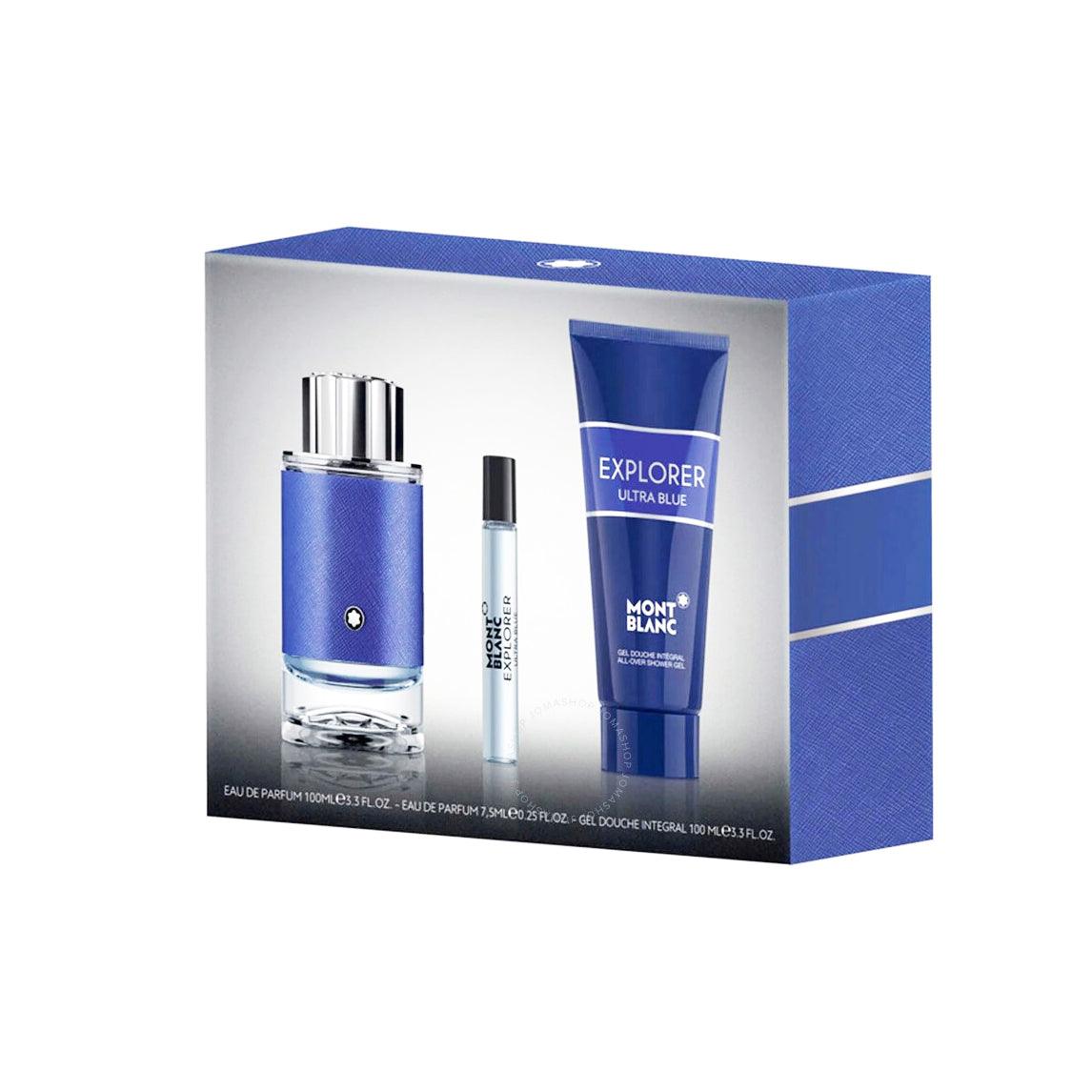Montblanc presentset Explorer Ultra Blue EDP 100ML + 7,5ML SPRAY + 100ML SG MB020C07S1