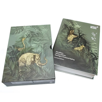 Montblanc penna a sfera writers edition trae ispirazione da rudyard kipling con copertina verde e illustrazioni dorate