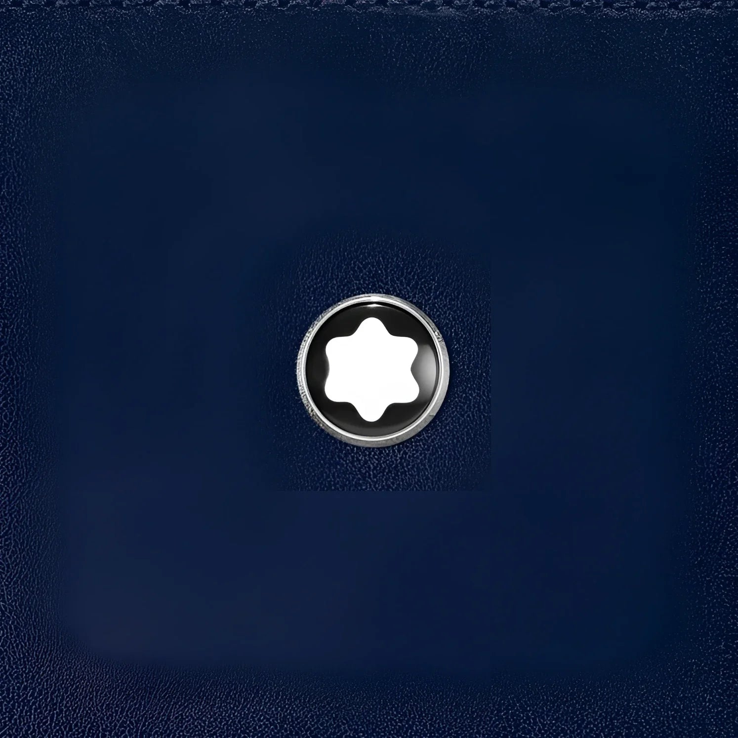 Portadocumenti meisterstück montblanc blu inchiostro in pelle scamosciata blu navy con emblem centrale silver perfetto compagno