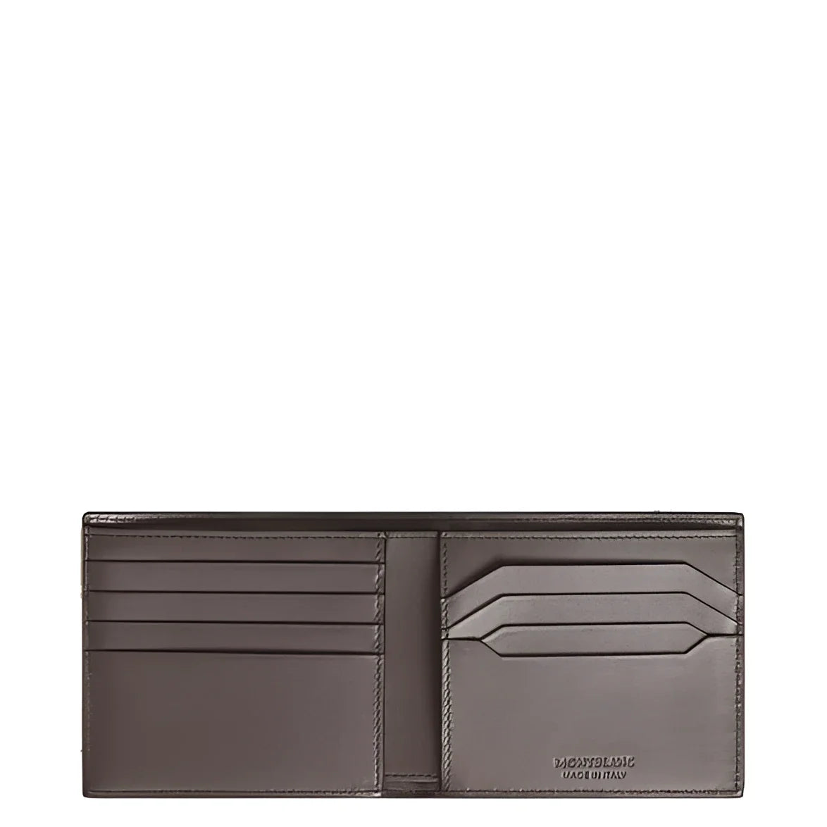 Montblanc portafoglio 4810 grigio caldo in pelle con 8 scomparti e motivo goffrato ispirato minimalista