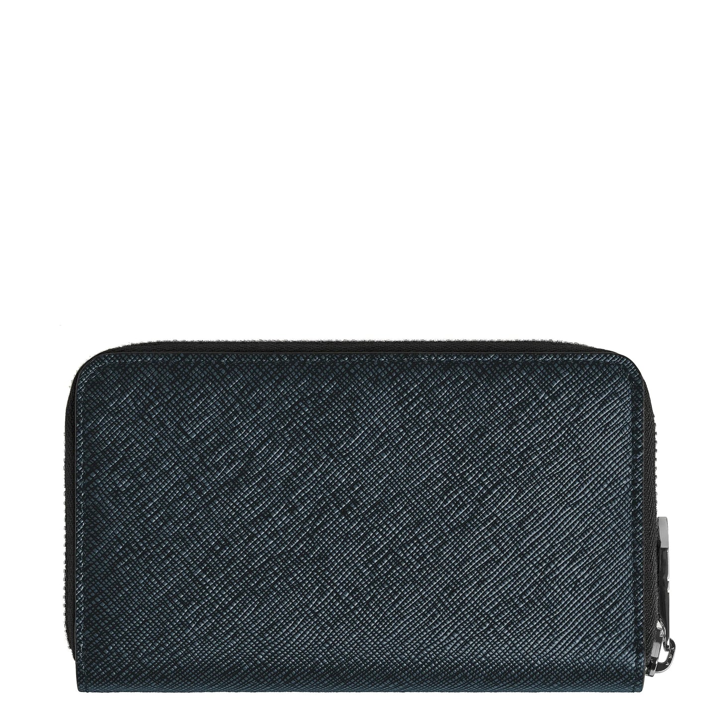 Montblanc portafoglio verde scuro con cerniera e pull tab metallico combina stile intramontabile tweed blu