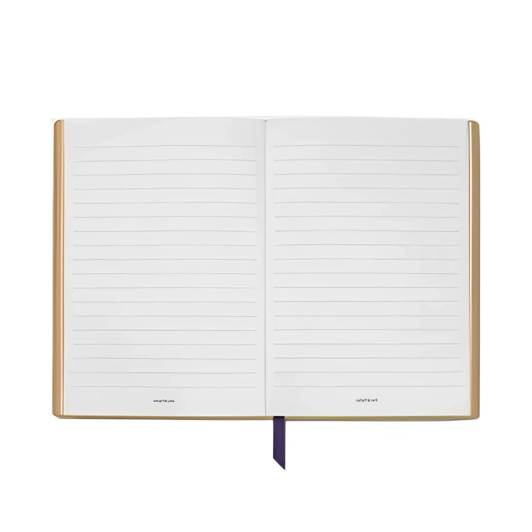 Montblanc elegante blocco note con copertina rigida dorata a righe e segnalibro blu omaggio a gustav klimt