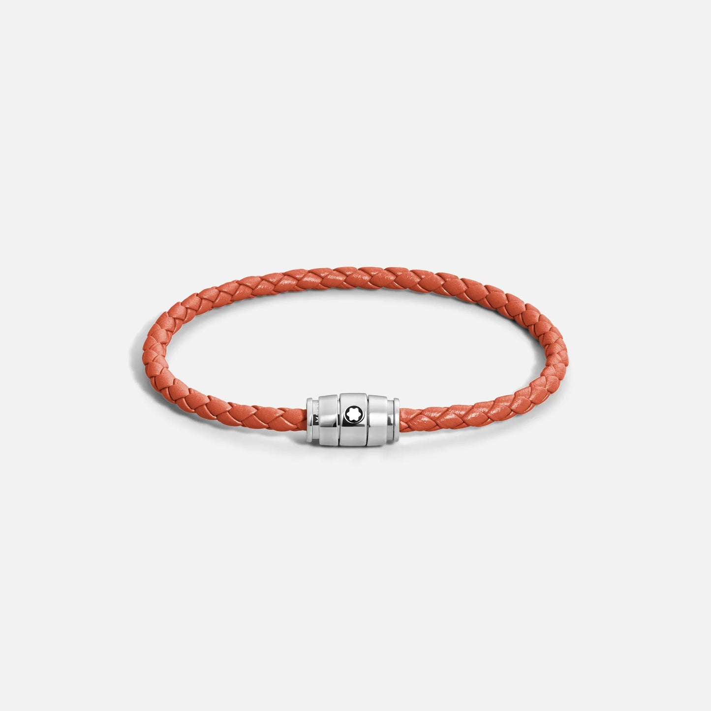 Montblanc Meisterstück Cayenne 3-ringigt stål- och läderarmband storlek S 13429160