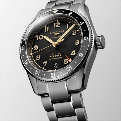 Longines orologio Spirit Zulu Time 39mm antracite automatico titanio L3.802.1.53.6