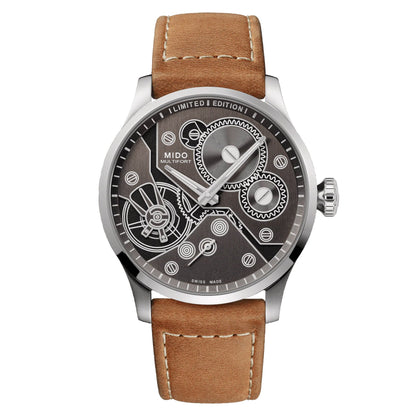 Mido Multifort mekanisk klocka Limited Edition 999 delar 44 mm antracit manuell uppdragning stål M038.605.11.060.00
