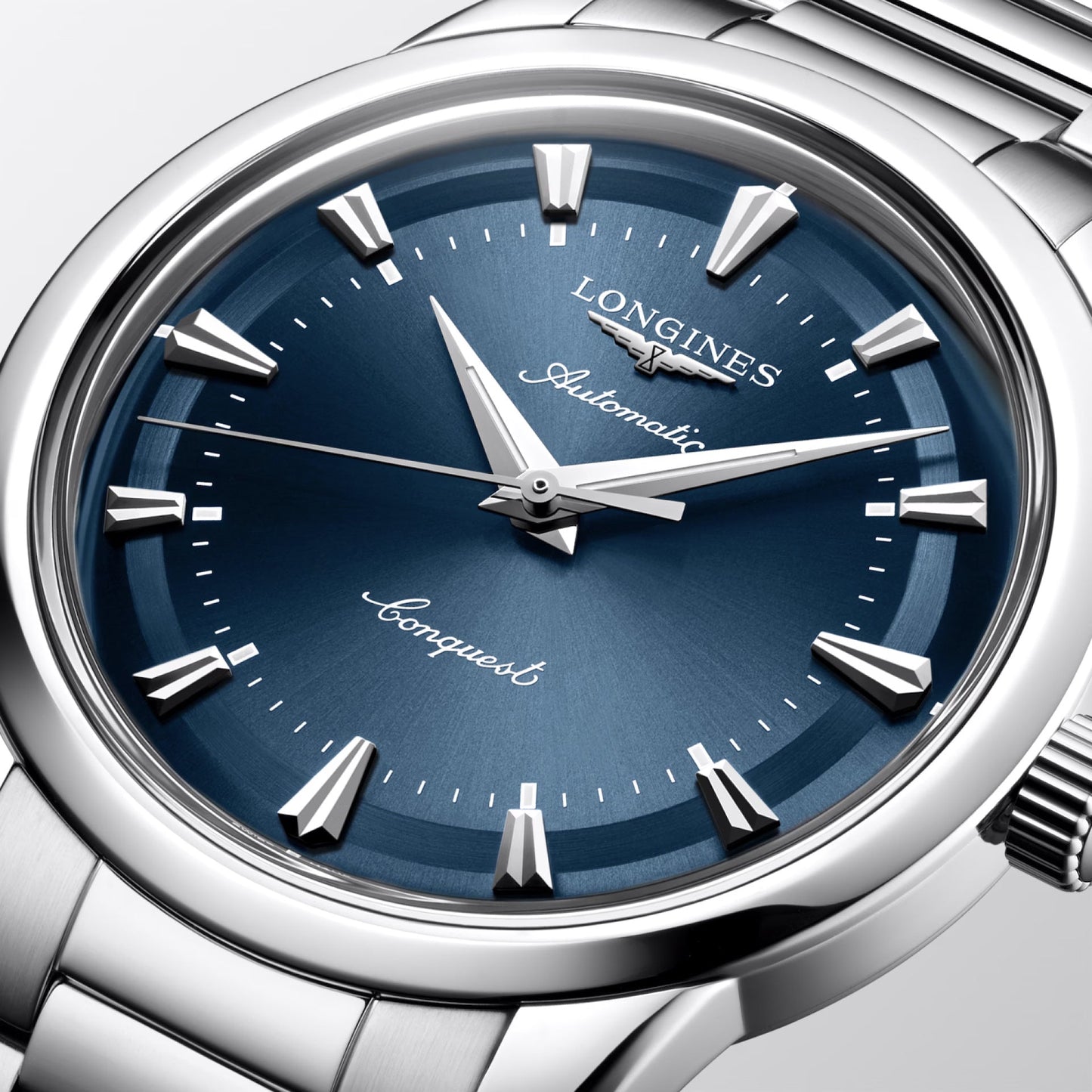 Longines Heritage 40mm blå stålautomatisk klocka L1.650.4.92.6