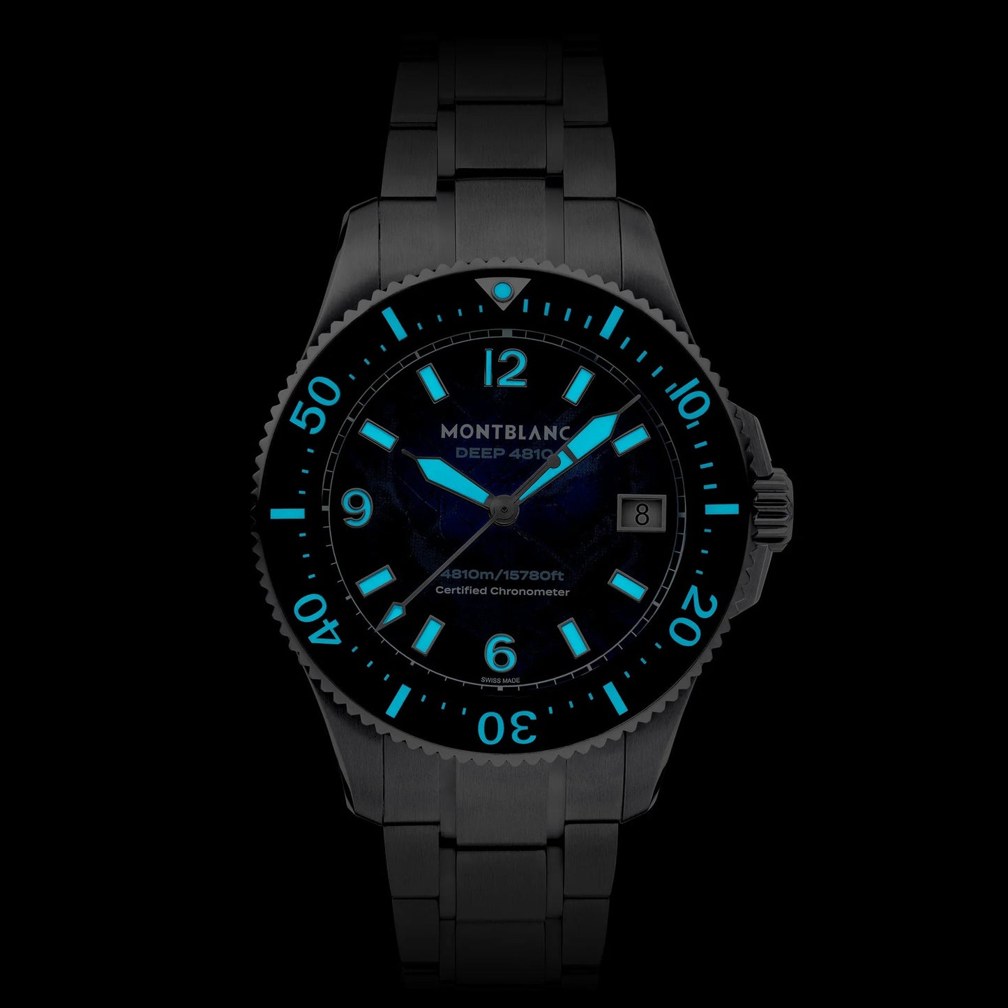 Montblanc Iced Sea 0 Oxygen Deep 4810 43mm Blå Automatisk Titanklocka 135634