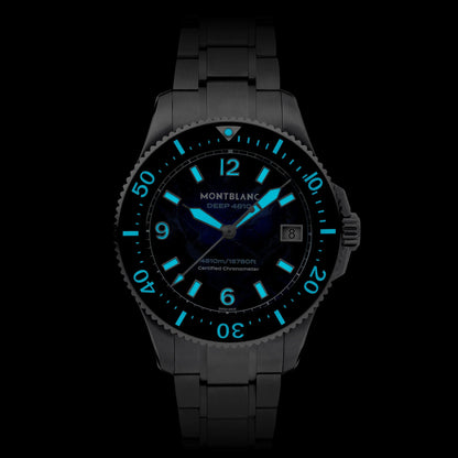 Montblanc Iced Sea 0 Oxygen Deep 4810 43mm Blå Automatisk Titanklocka 135634