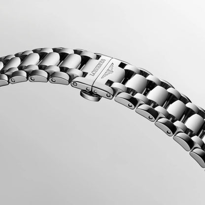 Longines Primaluna Moonphase 34mm Pärlemor diamant automatisk stålklocka L8.126.4.87.6