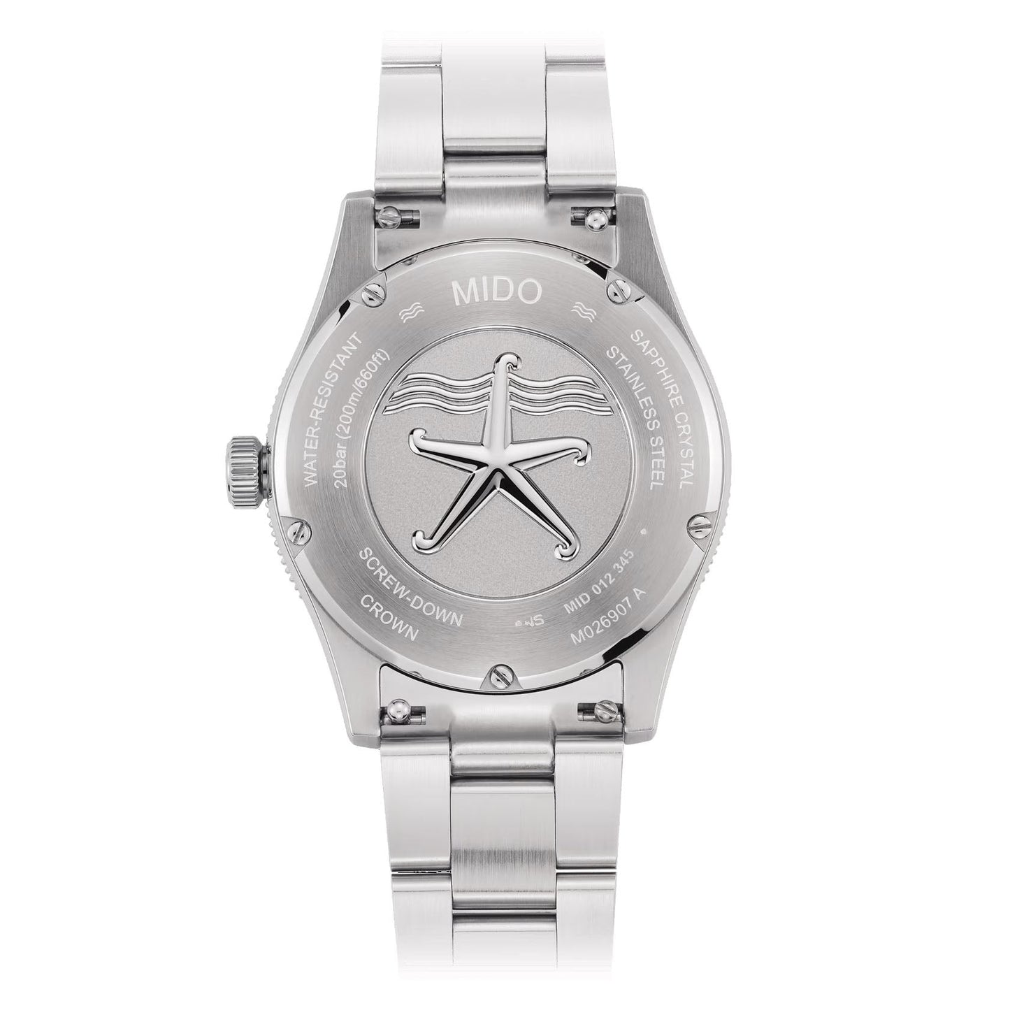 Mido Ocean Star 39mm blå automatisk stålklocka M026.907.11.041.00